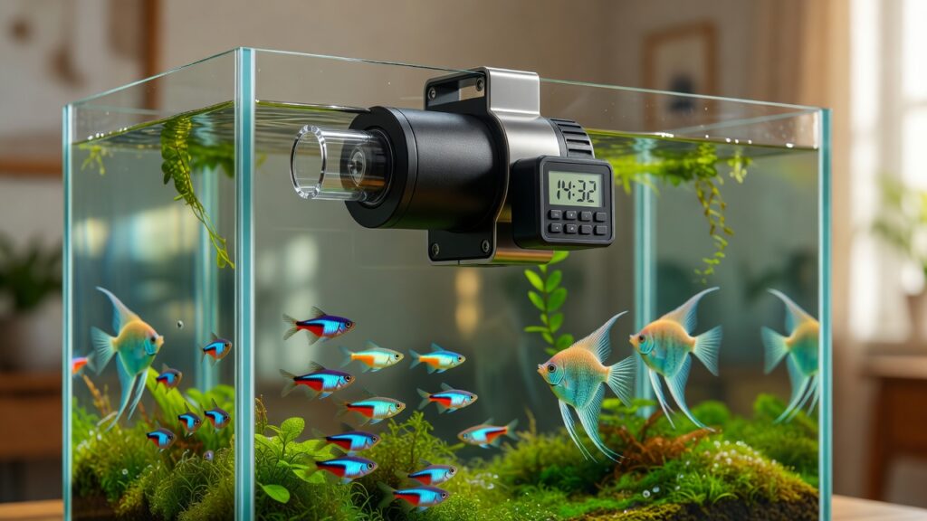 Aquariumpomp met timer besparen