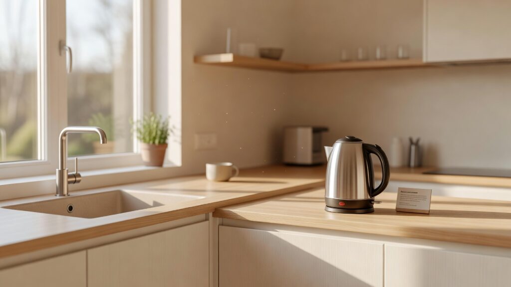 Waterkoker slim vullen in vakantiehuis
